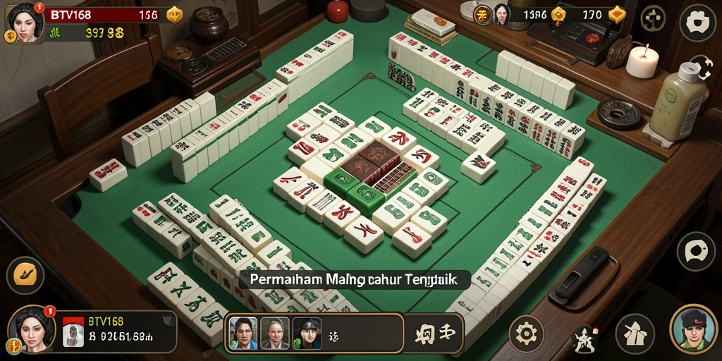Tampilan permainan Mahjong BTV168 yang menakjubkan dan seru.