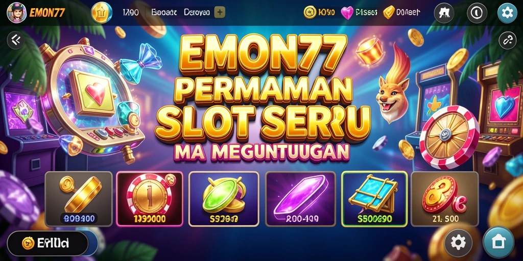 Tampilan menakjubkan dari gameplay Slot EMON77 yang seru.
