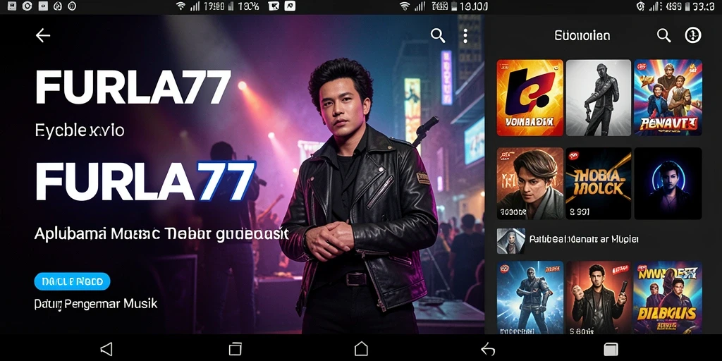 Screenshot FURLA77 menampilkan gameplay musik yang seru.