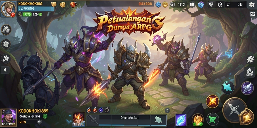 Screenshot gameplay KODOKHOKI889 menampilkan pertarungan epik dengan grafis menakjubkan.