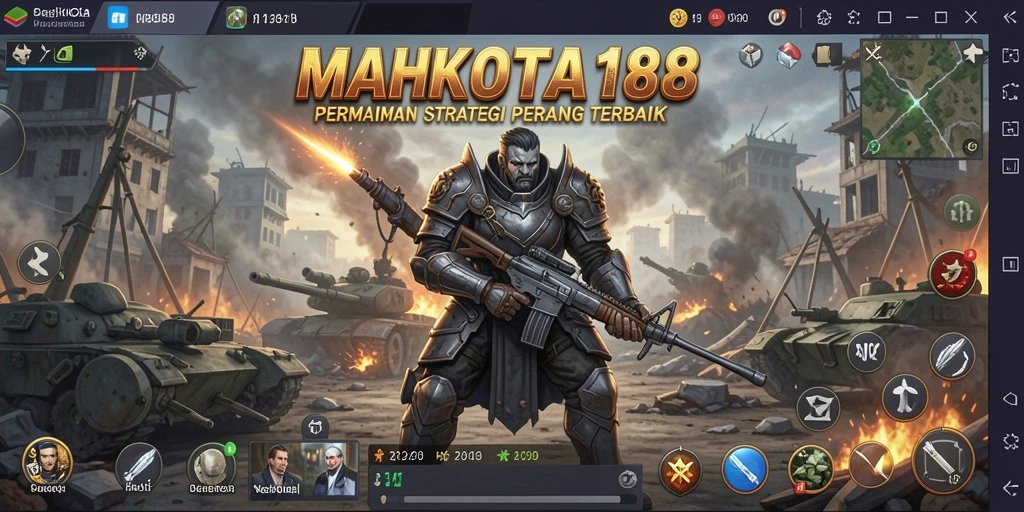Gameplay seru yang menunjukkan pertempuran epik di <strong>MAHKOTA188</strong>.