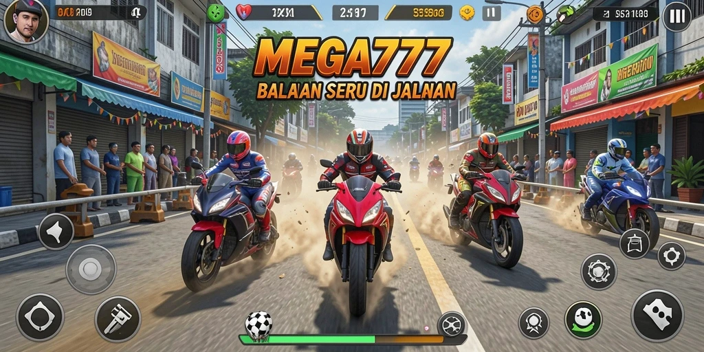 Gameplay balapan seru dengan trek yang menantang dan mobil yang bisa disesuaikan.