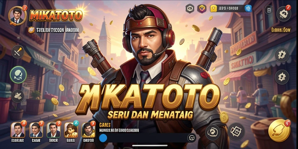 Screenshot utama MIKATOTO menampilkan gameplay Tycoon yang seru dan menyenangkan.