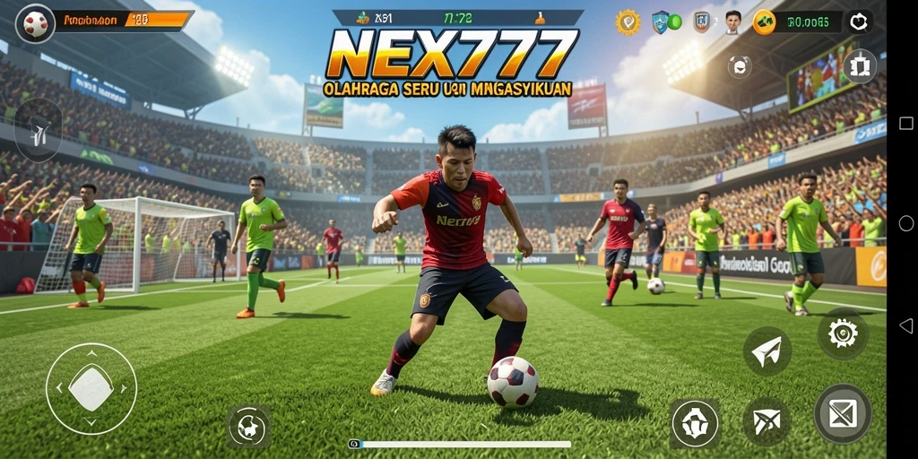 Screenshot NEX777 menampilkan aksi seru dalam permainan olahraga.