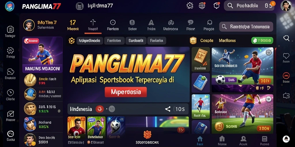Tampilan antarmuka dan fitur taruhan dari PANGLIMA77.