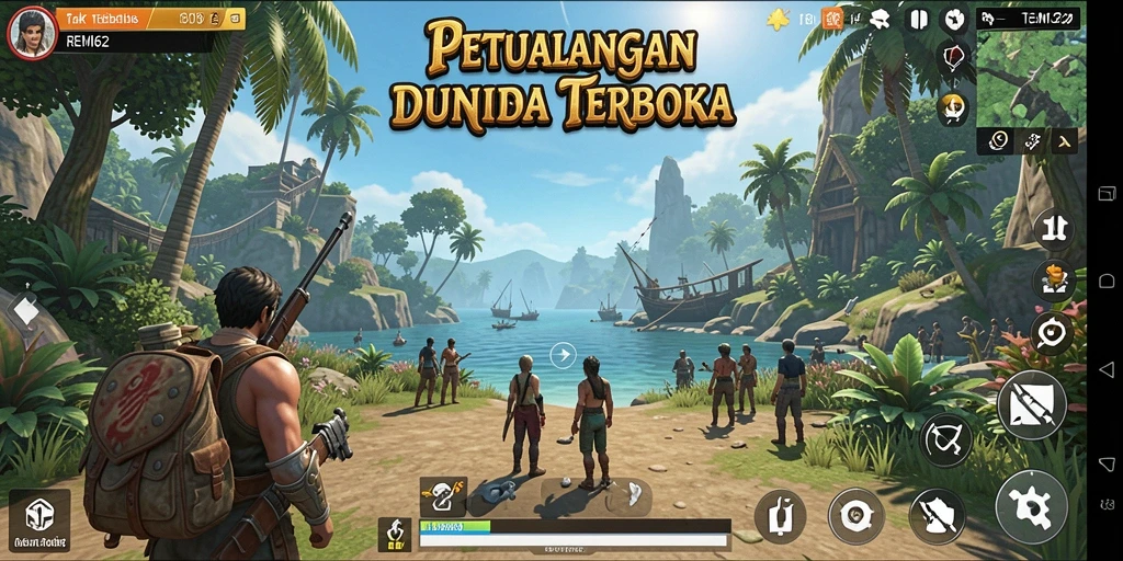 Tampilan aksi seru dalam permainan Open World REMI62.