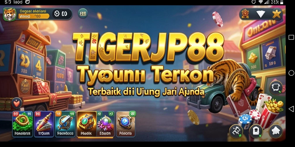 Tampilan permainan TIGERJP88 menampilkan atmosfer bisnis yang menegangkan.