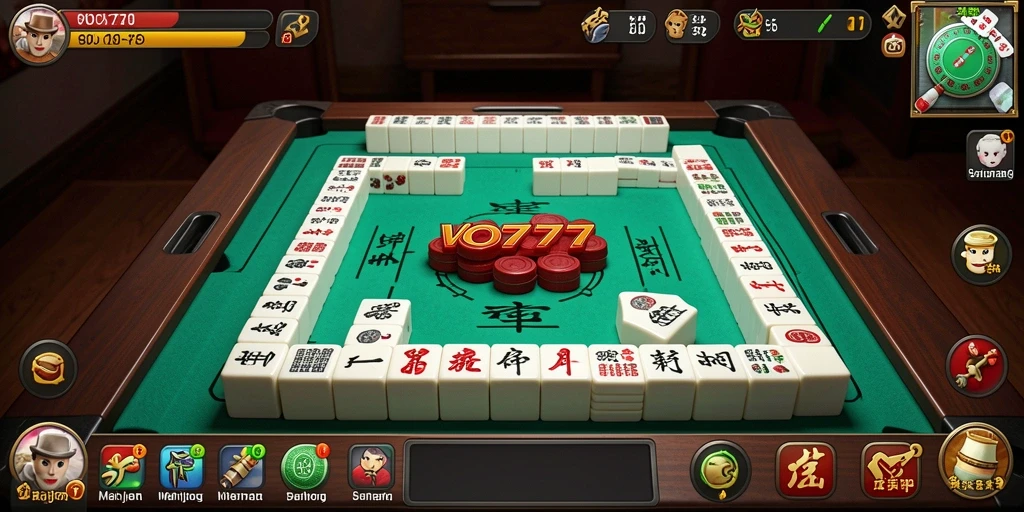 Screenshot gameplay VO777 yang menunjukkan papan Mahjong yang menantang.